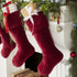 Classic Garnet Red Velvet Handmade Christmas Stocking - 20" - ARCADIA HOME